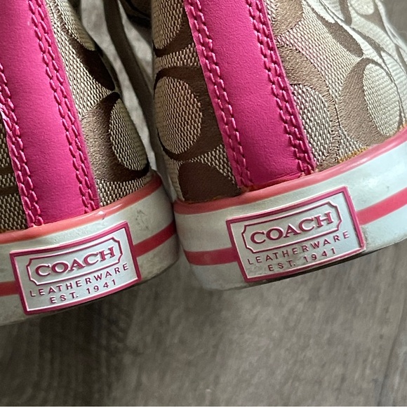 COACH Bonney Brown Monogram Hightop/ Boots - Picture 7 of 7